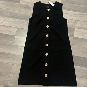 J Crew gold button up dress